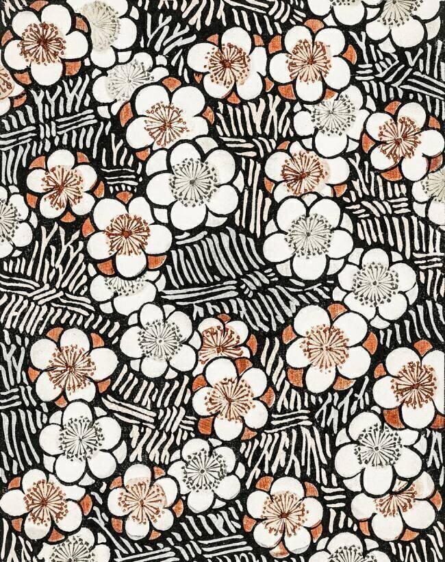 Motif floral Watanabe Seitei