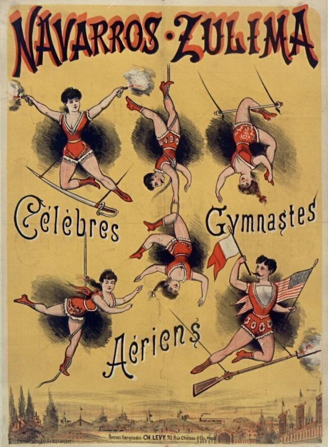 Navarros - Zulima, célèbres gymnastes aériens anonyme