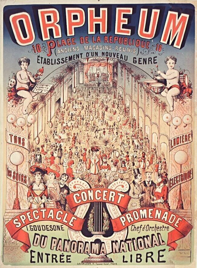 Orpheum, 10 place de la Republique, 10 (anciens Magasins-Réunis) : établissement d'un nouveau genre, concert, spectacle, promenade... anonyme