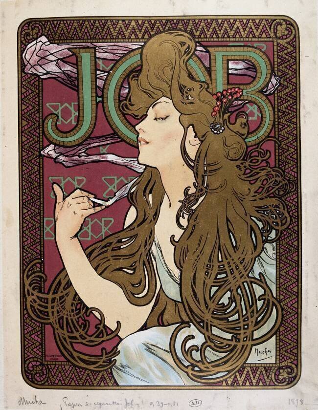 Papier à cigarettes Job Alfons Mucha