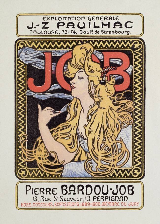 Papier à cigarettes Job Alfons Mucha