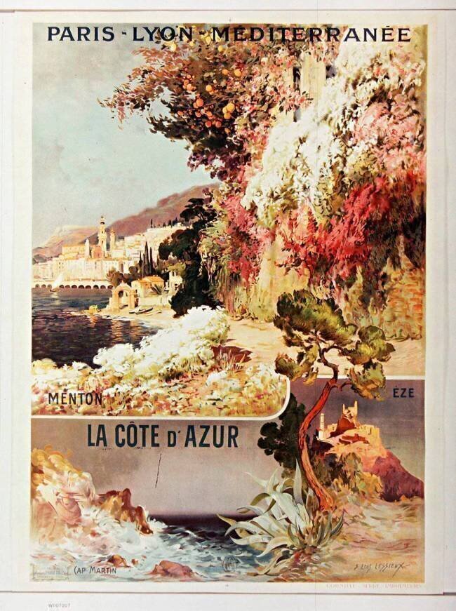 Paris-Lyon-Méditerranée. Menton, la Côte d'Azur, Eze Ernest Lessieux