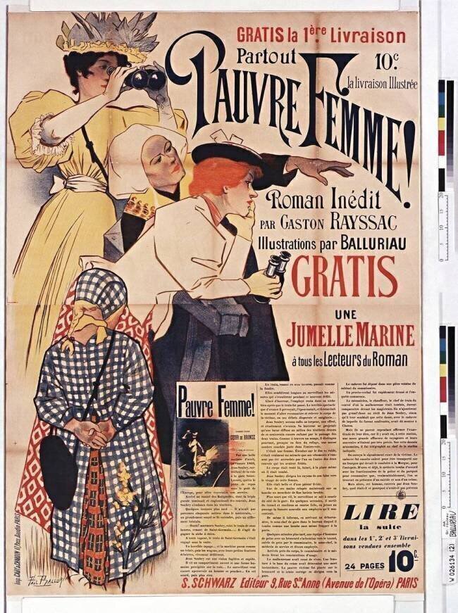 Pauvre Femme  roman inédit par Gaston Rayssac, ill. par Balluriau... Paul Balluriau
