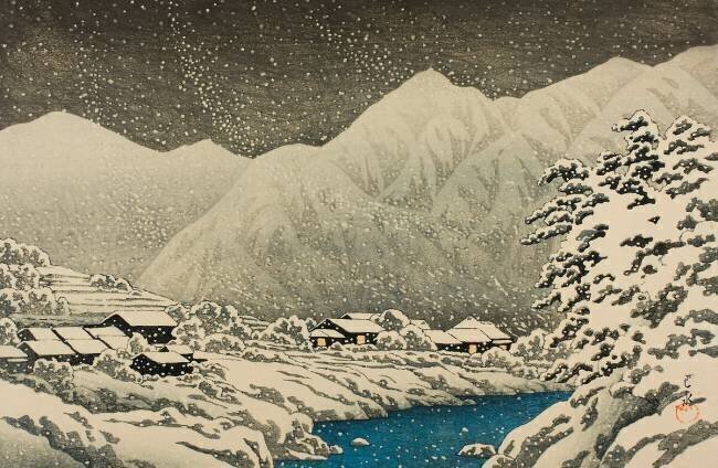 Paysage enneigé, 1924 Hasui Kawase