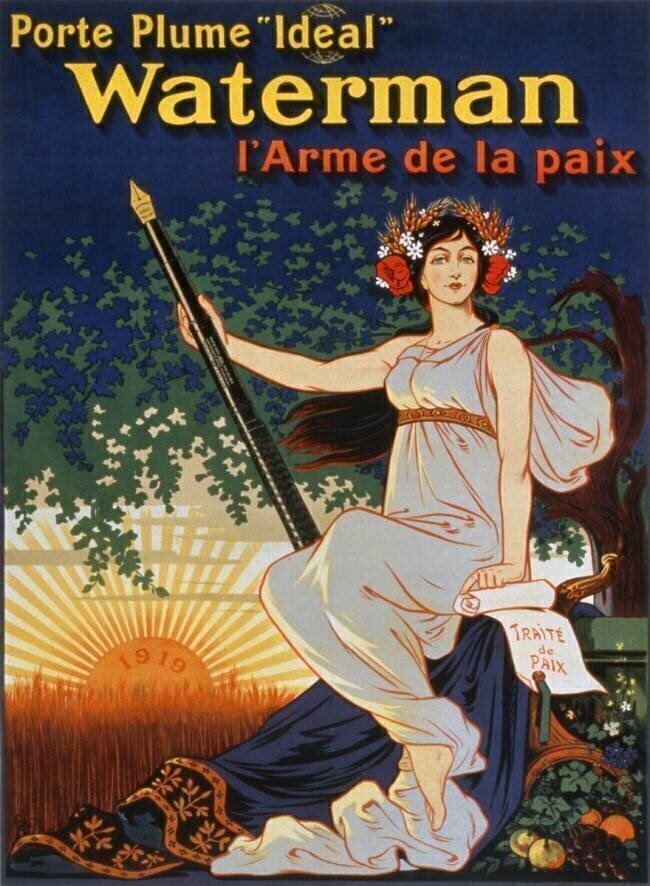 Porte Plume "ideal" Waterman : l'arme de la paix Eugène Ogé