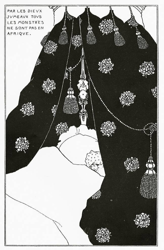 Portrait de lui-même au lit Aubrey Beardsley
