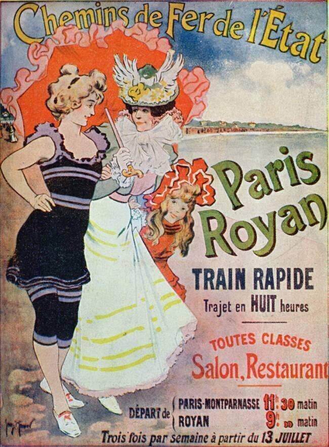 Publicité pour la ligne de chemin de fer Paris-Royan Georges Meunier