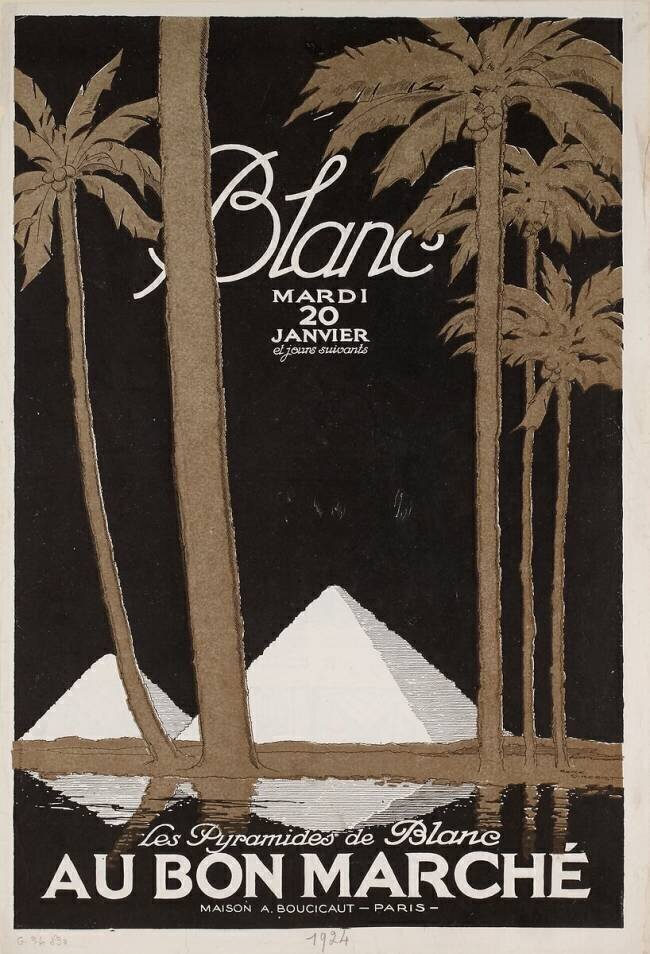 Publicité pour le Blanc au Bon Marché - mardi 20 janvier 1924  anonyme