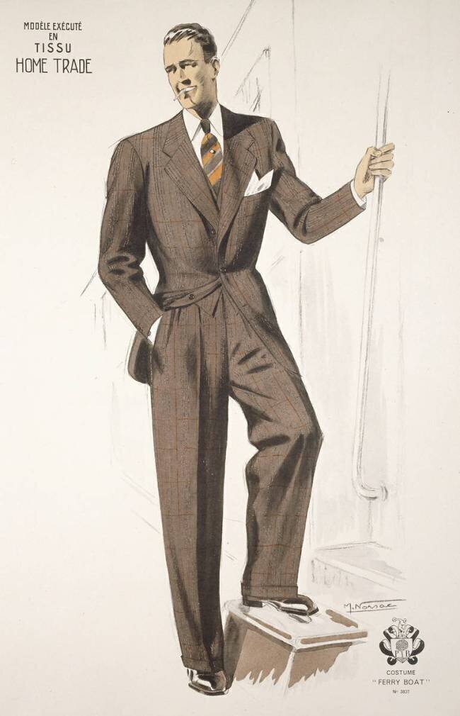 Publicité pour le costume "Ferry boat Olympic", de 1929 à 1930 anonyme