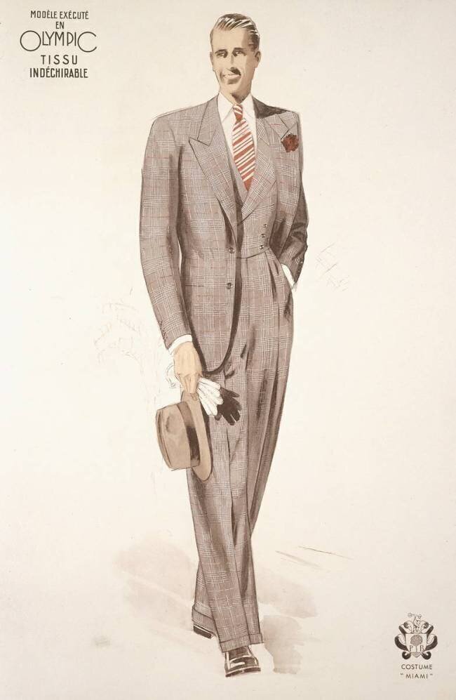 Publicité pour "Miami" costume de olympique, 1929-1930 anonyme