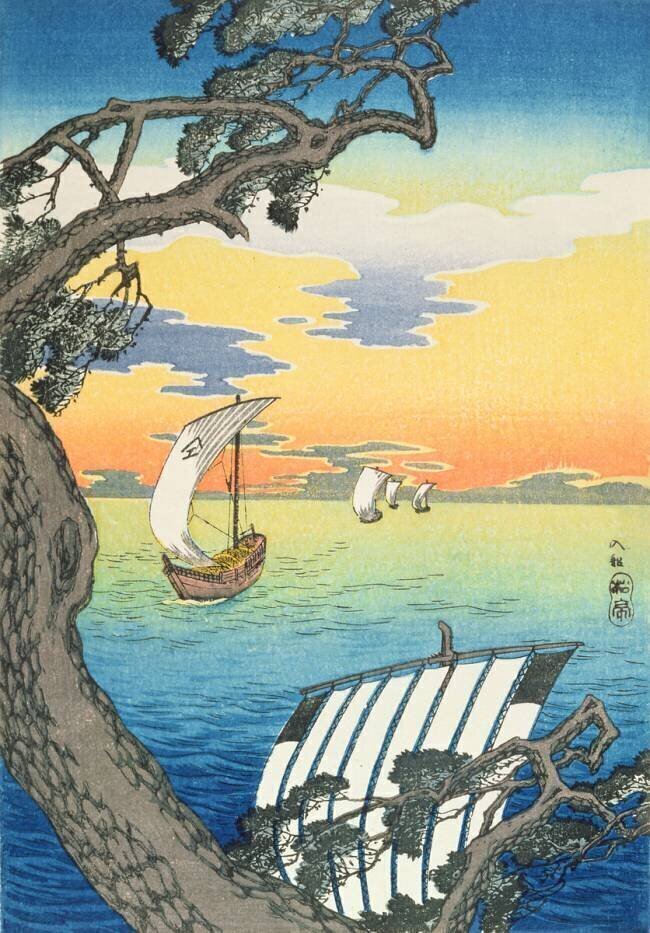 Retour des bateaux Takahashi Hiroaki