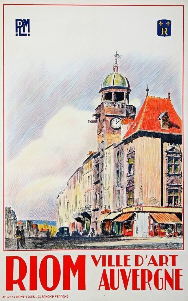 Riom, Uhrturm Ch Taffeury