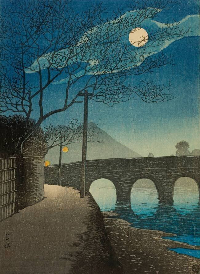 Rivière Kotsuki, Kagoshima, de la série "Sélection de scènes du Japon" (Nihon fukei senshu, Kagoshima Kotsukigawa) Hasui Kawase