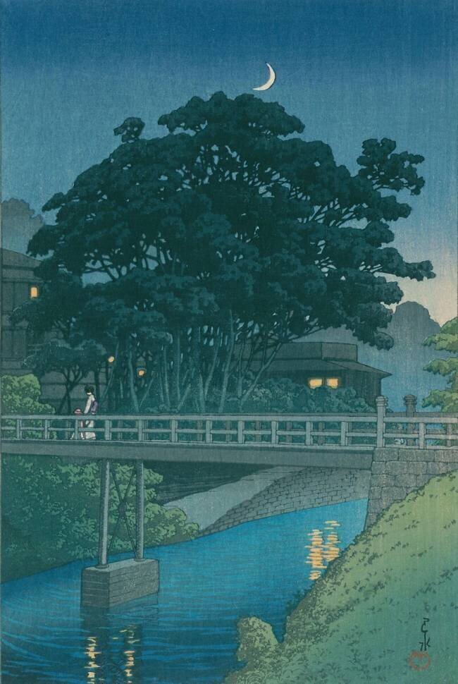 Rivière Takinogawa Hasui Kawase