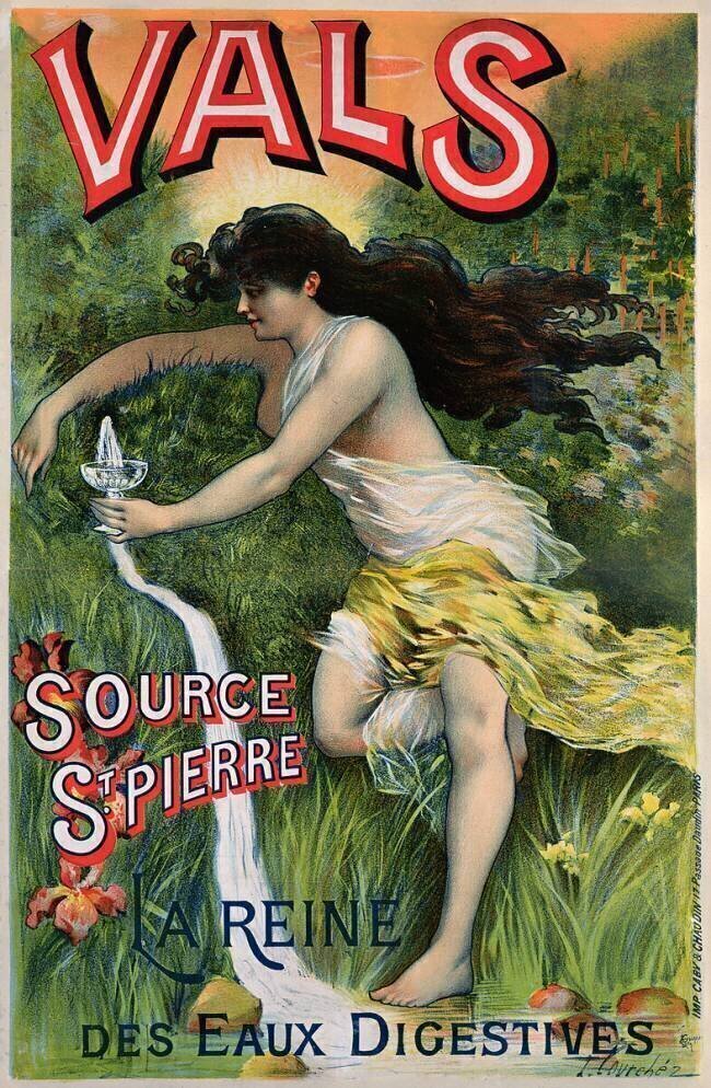 Source St. Pierre, eau de Vals L. Courchez