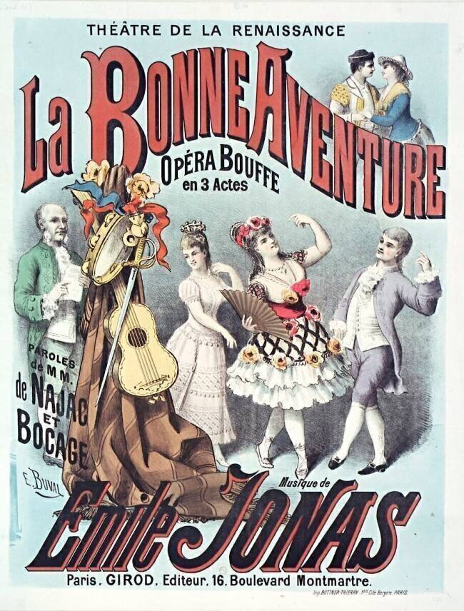 Théâtre de la Renaissance. La Bonne aventure opéra bouffe en 3 actes. Buval E.