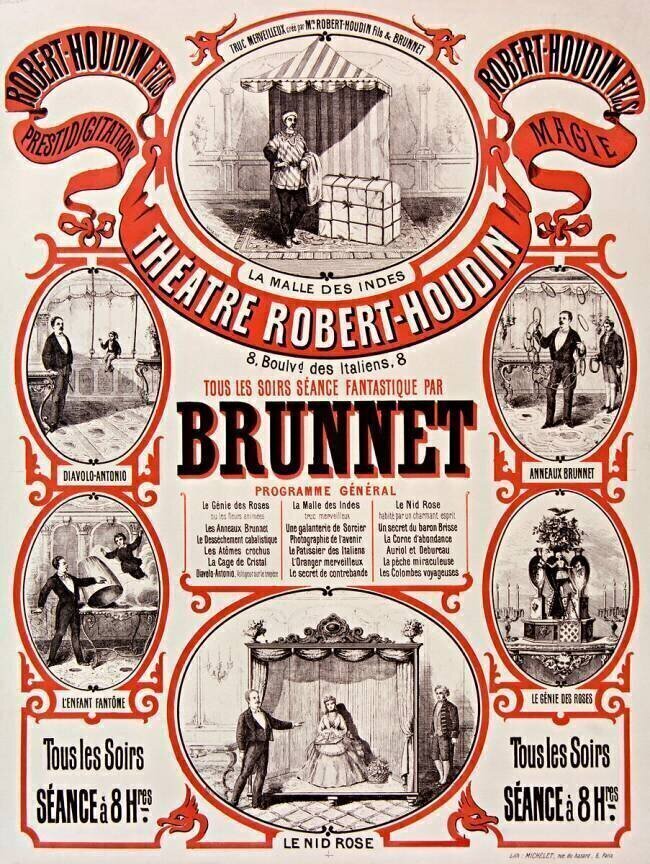 Théâtre Robert-Houdin... tous les soirs Séance fantastique par Brunnet... Barbizet A.