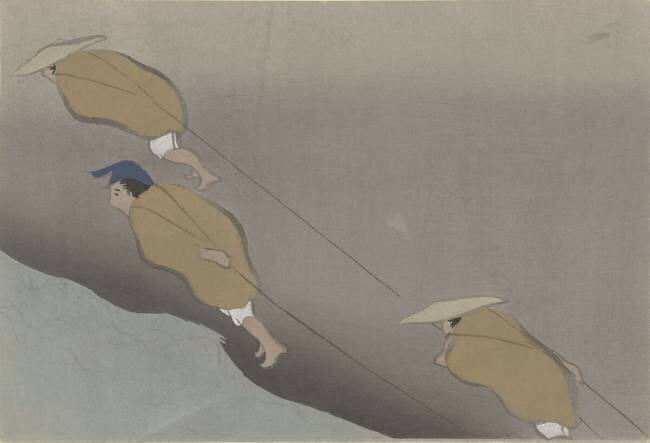 Tirer un bateau Kamisaka Sekka