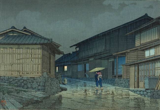 Tokaido, Nissaka, de la série "Sélection de vues du Tokaido" (Tokaido fukei senshu, Tokaido Nissaka) Hasui Kawase