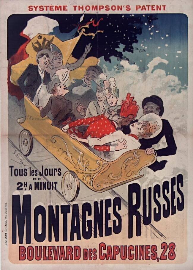 Tous les jours de 2h à minuit Montagnes russes Jules Chéret