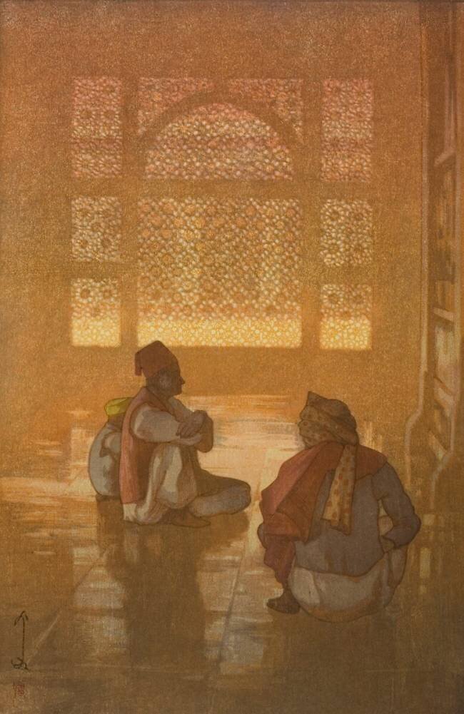 Une fenêtre à Fatehpur-Sikri Hiroshi Yoshida