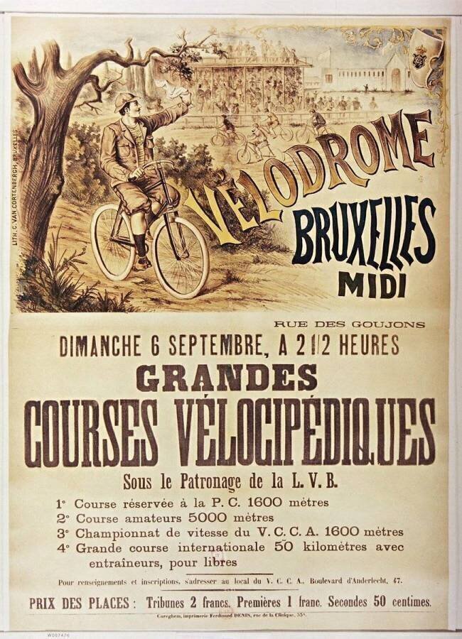 Vélodrome, Bruxelles midi, rue des Goujons... grandes causes vélocipédiques... Van Cortenbergh  C.