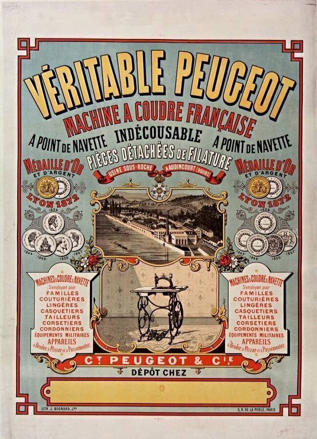 Véritable Peugeot, machine à coudre française anonyme