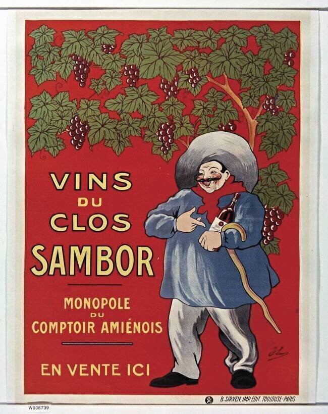 Vins du Clos Sandot monopole du Comptoir amiénois anonyme