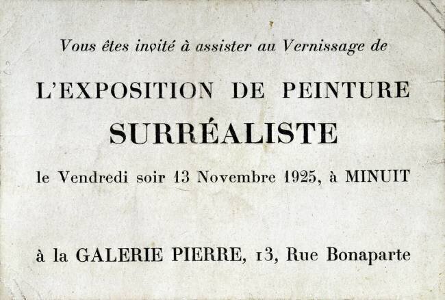 Vous êtes invités au Vernissage de l'exposition de peinture surréaliste anonyme