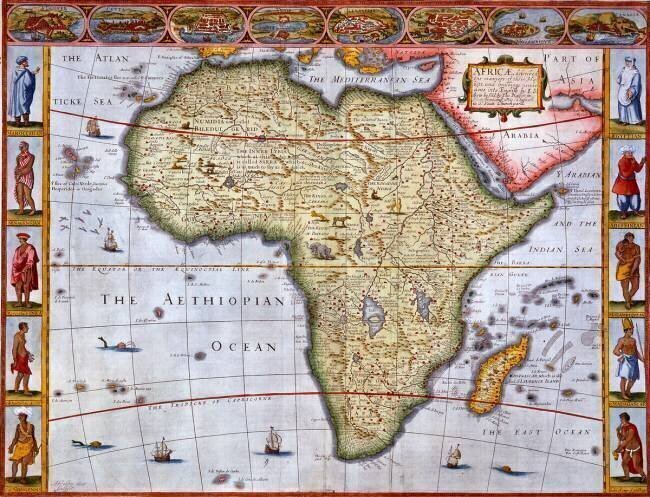 Carte de l'Afrique John Speed