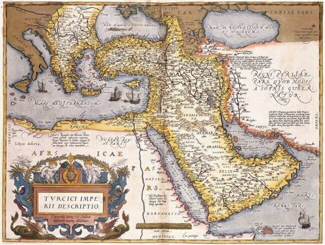 Carte de l'Empire turc Abraham Ortelius