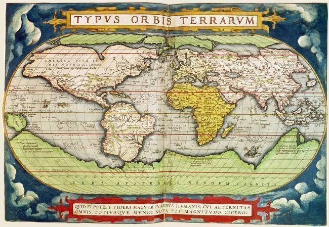 Carte graphique de Sir Francis Drake Ecole anglaise