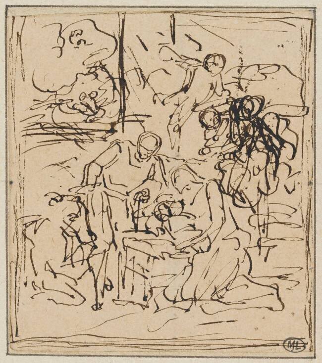 Adoration des bergers ou Nativité Famille des Coypel