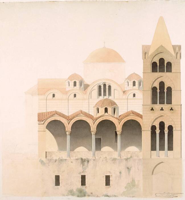 Album de Grèce, Mistra : l'église Saint-Jean Louis Boitte