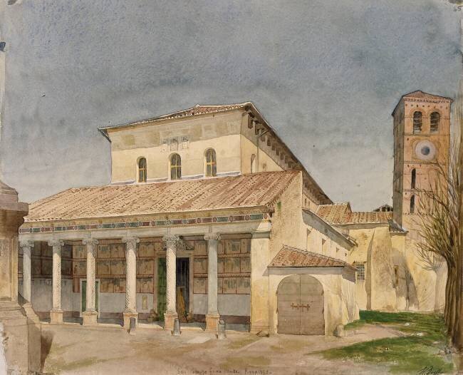 Album des vues de Rome : maison de la Censive papale au Trastévère Louis Boitte