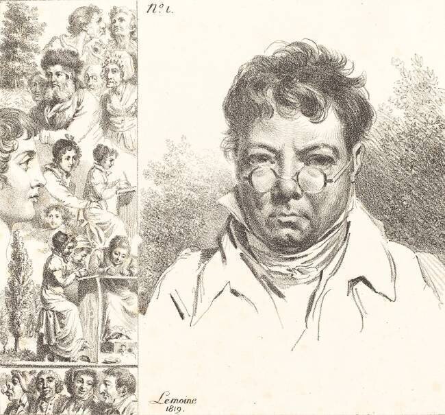 Autoportrait et autres têtes Jacques Antoine Marie Lemoine