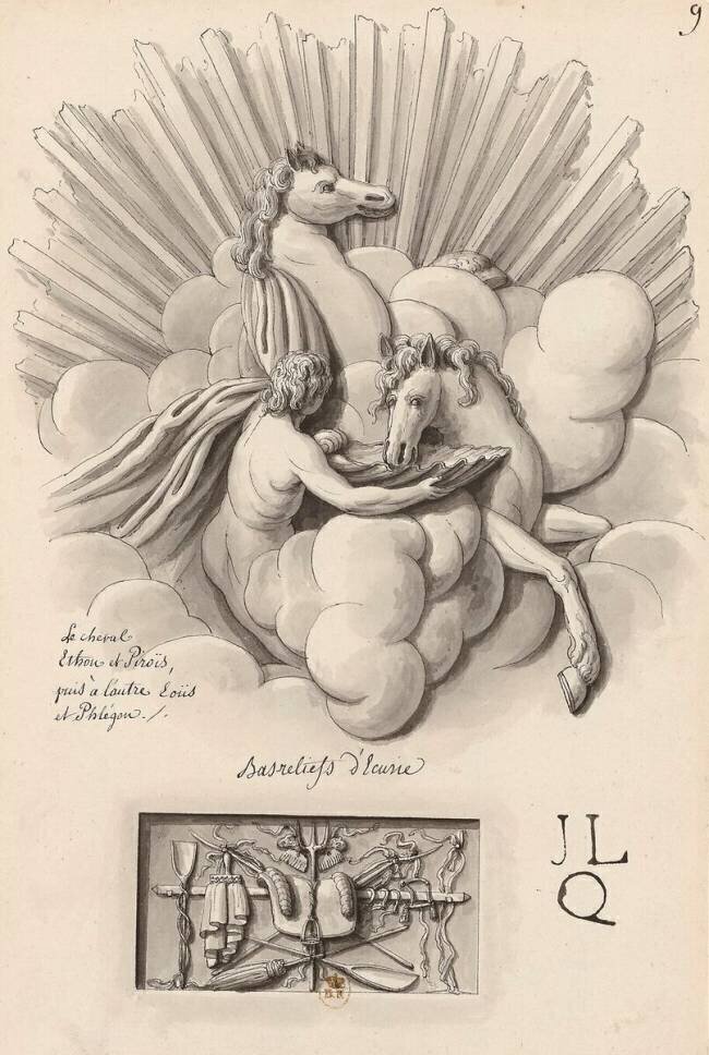Bas-reliefs d'écurie Jean-Jacques Lequeu