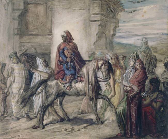 Cavalier arabe partant pour la Fantasia Théodore Chasseriau