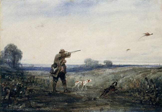 Chasse au faisan Alexandre Gabriel Decamps