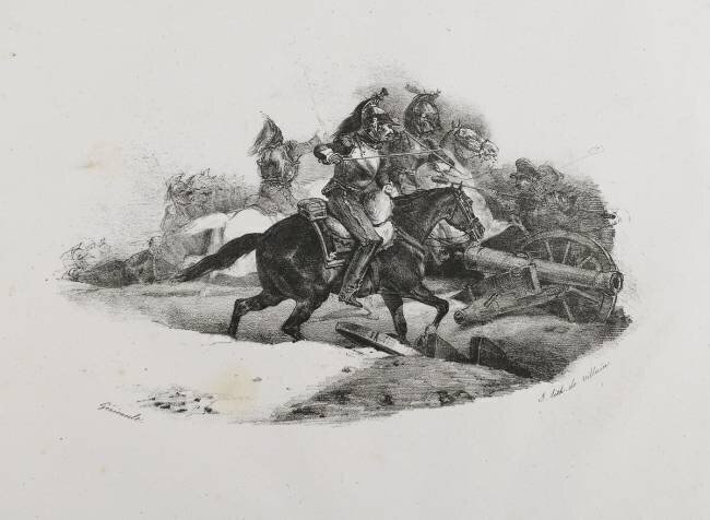 Cuirassiers chargeant une batterie d'artillerie Théodore Géricault