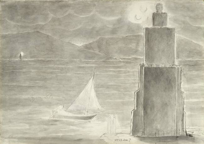 Dante et Virgile au bord de la piscine stygienne William Blake