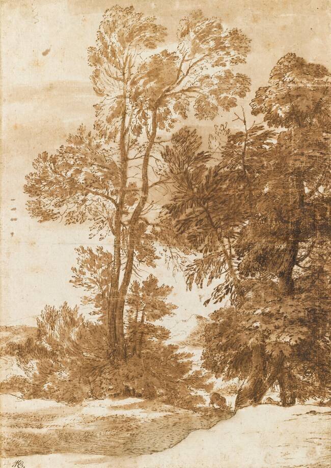 Deux groupes d'arbres Claude Gellée