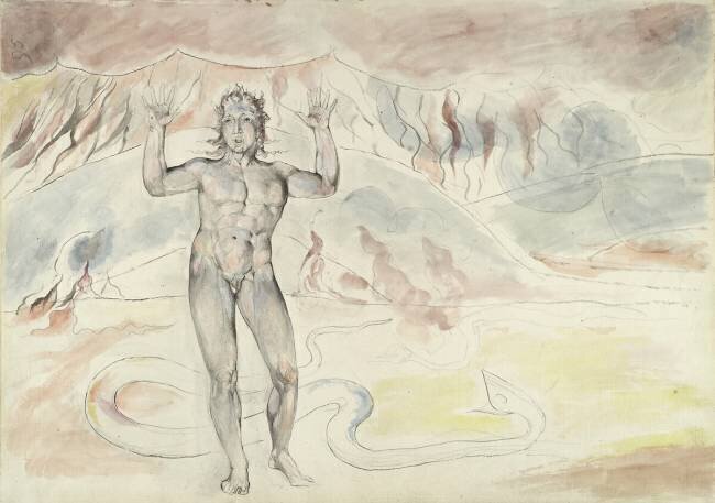 Donati transformé en serpent William Blake