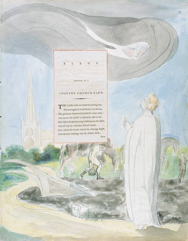 Élégie écrite dans une église-cour de campagne William Blake