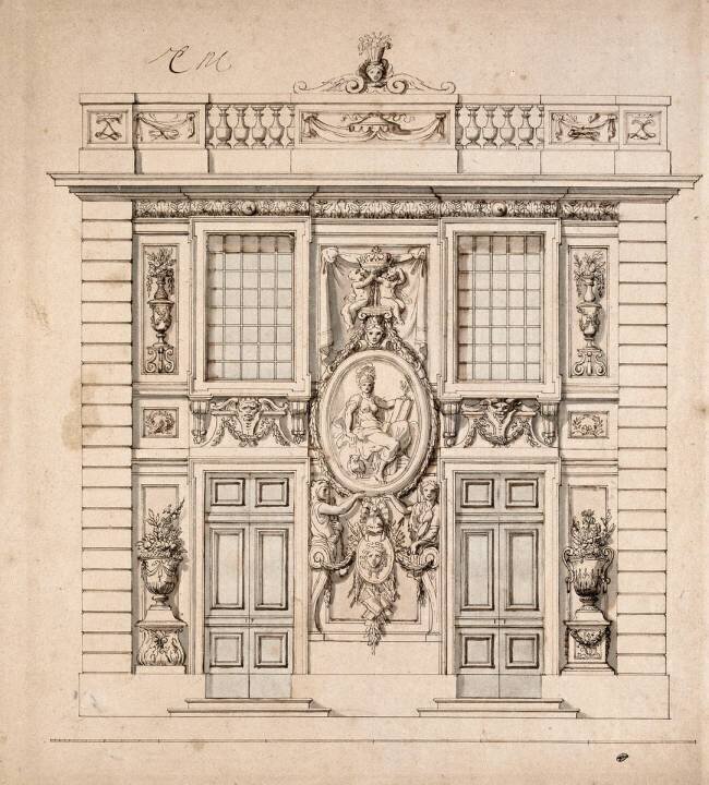 Elévation du Pavillon de Minerve à Marly Charles Le Brun