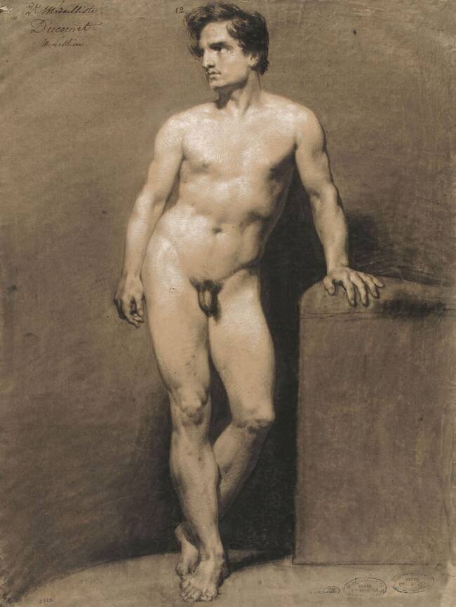 Etude d'homme nu Louis Joseph César Ducornet