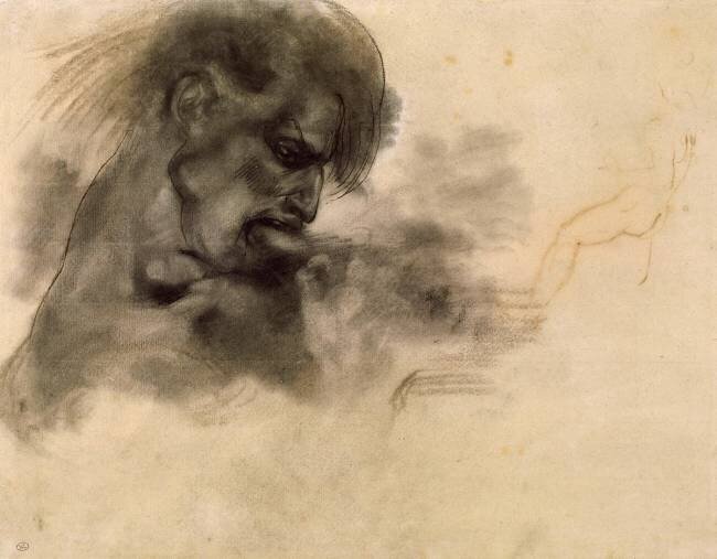 Etude pour "La Barque de Dante" Eugène Delacroix