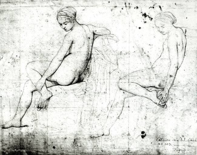 Étude pour le bain turc Jean-Auguste-Dominique Ingres