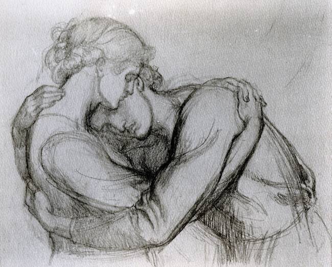 Étude pour "Le bienheureux Damozel" Dante Gabriel Rossetti