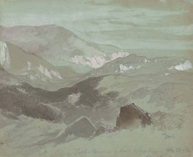 Falaises d'Ecclesbourne près de Hastings Thomas Moran